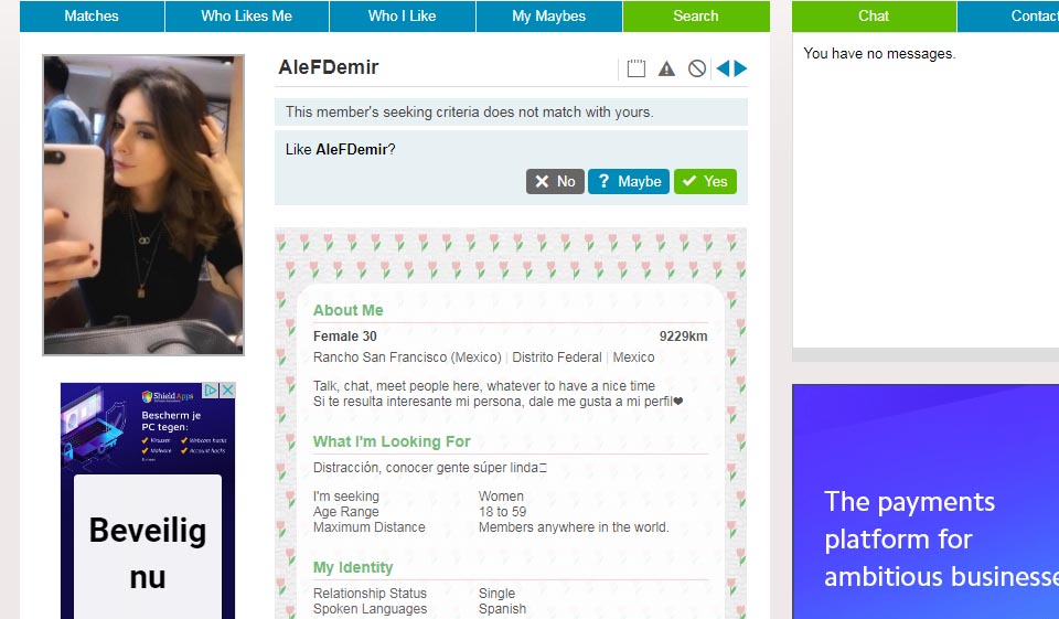 Amor en Linea Platform Itself